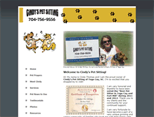 Tablet Screenshot of cindys-pet-sitting.com